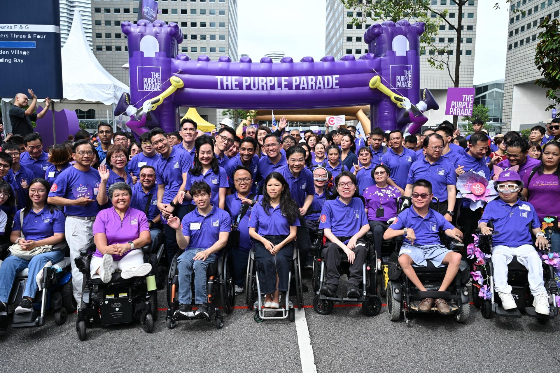 The purple parade group photo