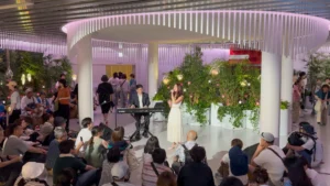 Azariah and Claire performing at the Osaka World Expo 2025.